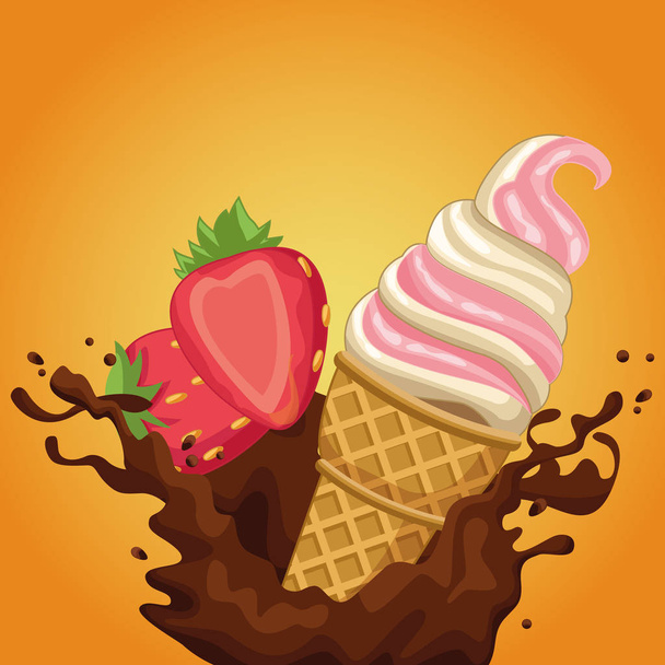 fagylaltkúp - Vektor, kép