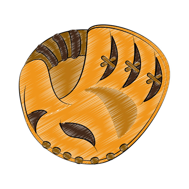 Бейсбольная кожаная перчатка
 - Вектор,изображение