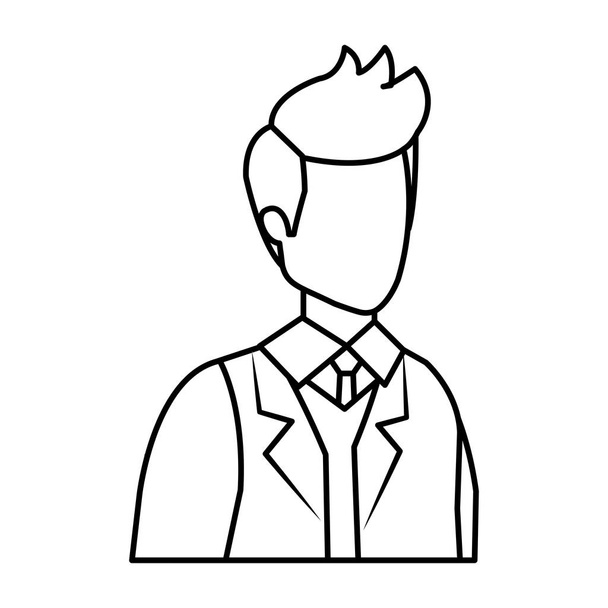 elegant businessman avatar character - Vector, Image