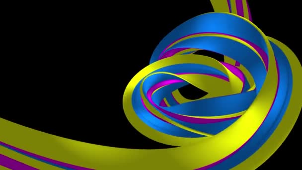 weiche Farben 3d gebogen Regenbogen Gummiband Marshmallow Seil Süßigkeiten nahtlose Schleife abstrakte Form Animation Hintergrund neue Qualität universelle Bewegung dynamisch animiert bunt fröhlich video 4k Stock Footage - Filmmaterial, Video