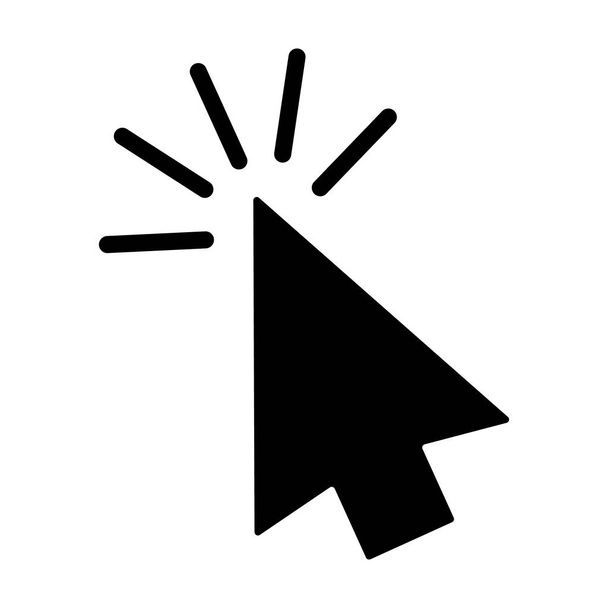 Clic del ratón del ordenador icono de flecha gris cursor. Ilustración vectorial
. - Vector, Imagen