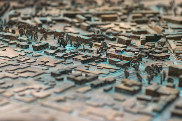 Close up : Three Dimensional Old Street map. - Photo, Image