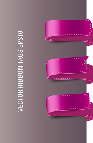 Un ensemble d'étiquettes de ruban coloré moderne vectoriel, violet
 - Vecteur, image
