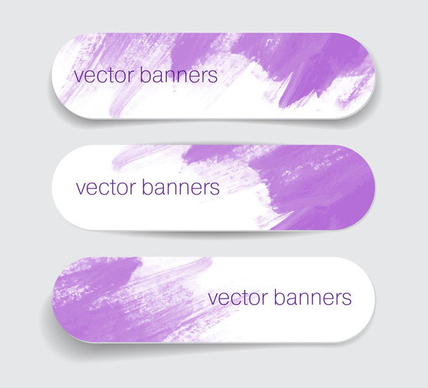 Purple abstract paper banners - Διάνυσμα, εικόνα
