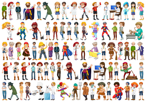 Set of people character - Vector, Image