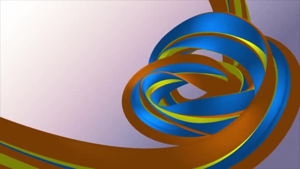 Colores suaves 3D curva arco iris goma banda malvavisco cuerda caramelo lazo sin costura forma abstracta animación fondo nueva calidad movimiento universal dinámico animado colorido alegre vídeo 4k archivo
 - Metraje, vídeo