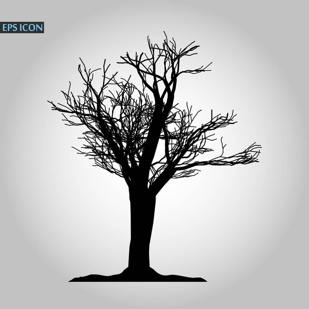 Εικονίδιο δέντρου. Το σύμβολο του δάσους. Επίπεδη είσοδος ιστού σε λευκό φόντο. Διάνυσμα eps10 - Διάνυσμα, εικόνα
