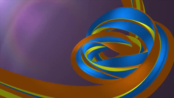 Lágy színek 3D ívelt szivárvány gumiszalag Marshmallow kötél cukorka varrat nélküli hurok absztrakt alak animációs háttér új minőségű univerzális Motion dinamikus animált színes örömteli video 4k Stock Footage - Felvétel, videó