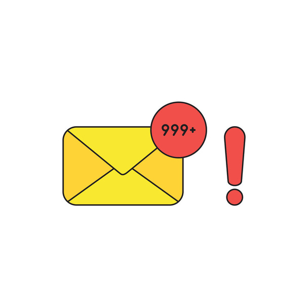 Conceito de ícone vetorial de e-mail envelope fechado e muito lixo spa
 - Vetor, Imagem