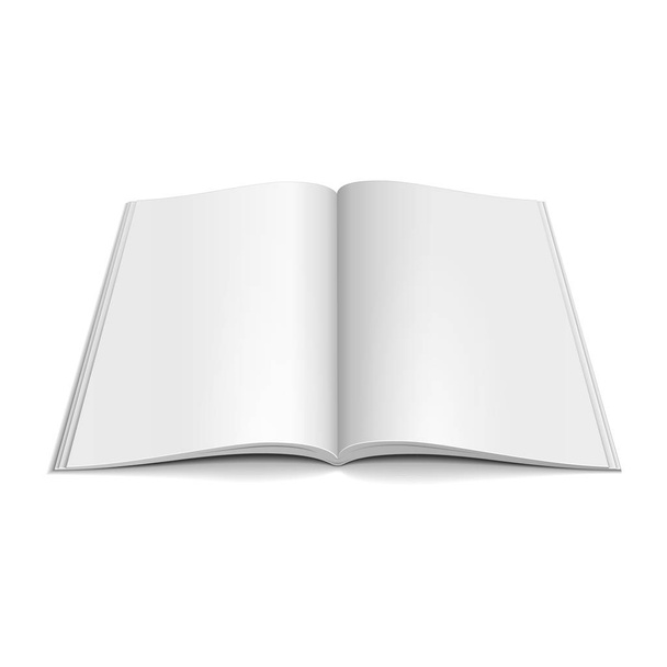 Mockup Blank Open Magazine, Libro, Libretto, Brochure, Copertina. Illustrazione isolata su sfondo bianco. Falsificare il modello pronto per il vostro disegno. Vettore EPS10
 - Vettoriali, immagini