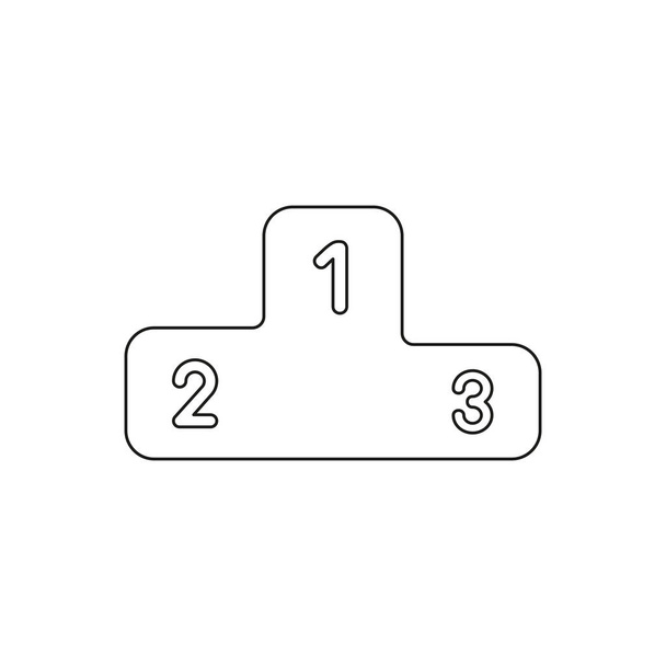 Vector ikon fogalmát dobogóra az első, szétkapcsolására és a harmadik  - Vektor, kép