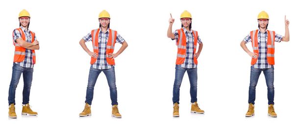 Industrial worker isolated on white  - Photo, Image
