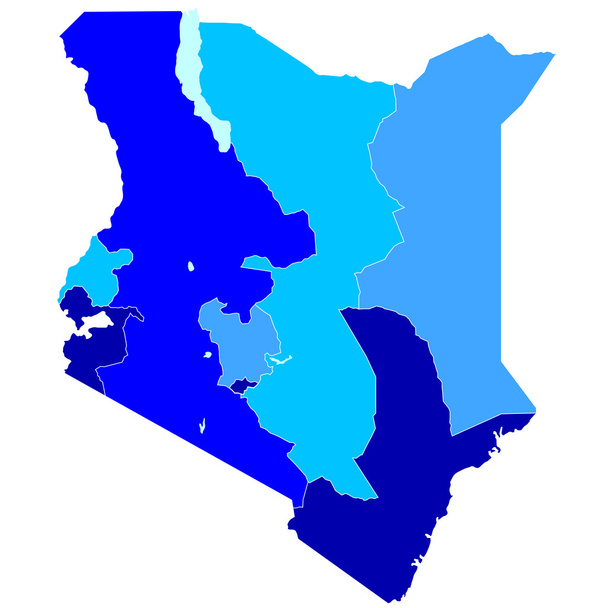 Mapa do Quénia
 - Vetor, Imagem