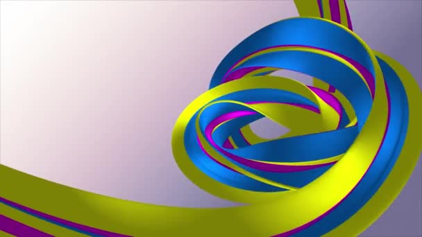 Colores suaves 3D curva arco iris goma banda malvavisco cuerda caramelo lazo sin costura forma abstracta animación fondo nueva calidad movimiento universal dinámico animado colorido alegre vídeo 4k archivo
 - Imágenes, Vídeo