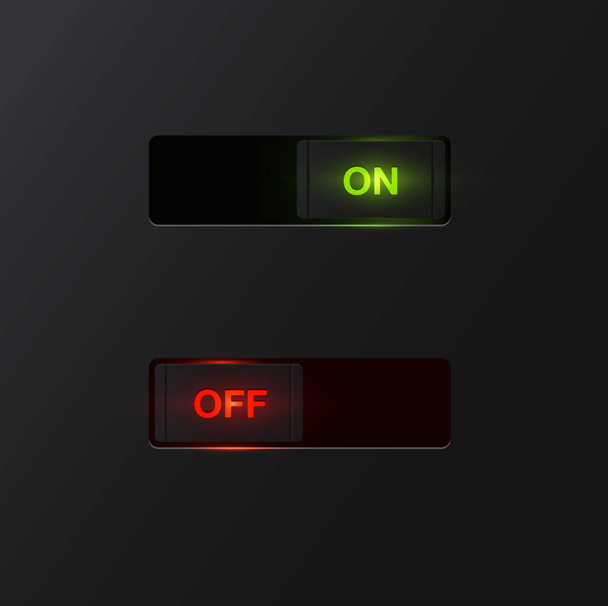 Realistic switches for web usage, vector illustration - Vektor, obrázek