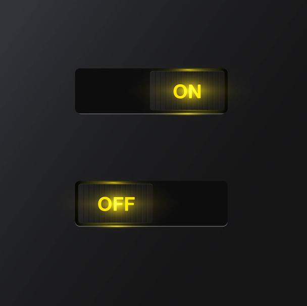 Realistic switches for web usage, vector illustration - Vector, Image