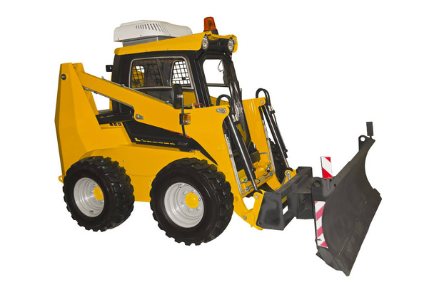 Skid steer loader isolated on a white background - Photo, Image