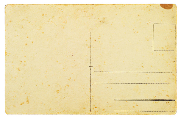 Reverso de una tarjeta postal antigua
 - Foto, imagen