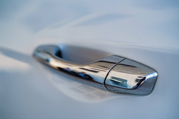 Modern car door handle with corrosion on it close - Photo, Image