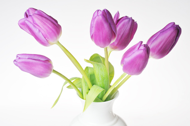 Tulips in vase - Фото, зображення