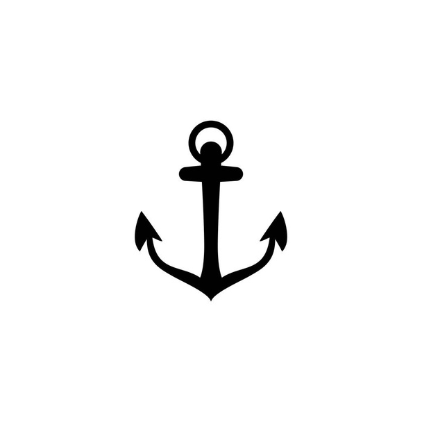 Anker-Vektor-Symbol-Logo Seefahrt Meer Ozean Boot illustr - Vektor, Bild