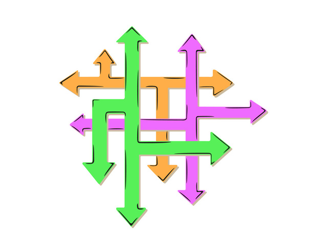 net of the arrows and many arrows - many ways - Vector, Image