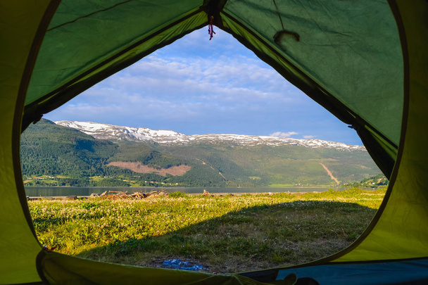 Camping en Voss, Free camping, silvestre, Noruega, Escandinavia, outdoo
 - Foto, Imagen