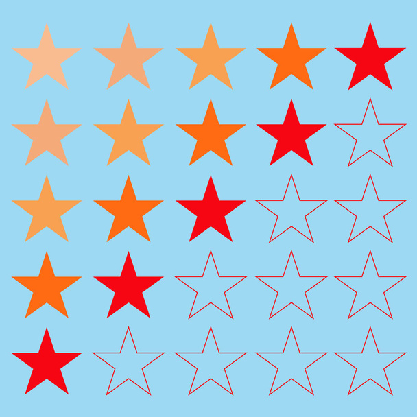 Star rating on a blue background - Vector, Image