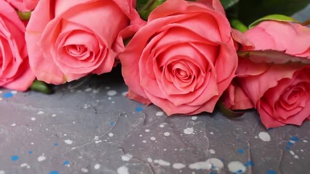 Rózsavirág háttér. Rózsák virág textúra. Esküvői csokor virág. - Felvétel, videó