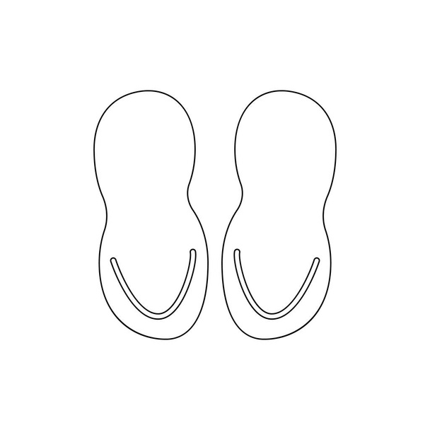 bathroom slippers outline icon. Bathroom and sauna element icon. Premium quality graphic design. Signs, symbols collection icon for websites, web design, mobile app - Vektor, obrázek