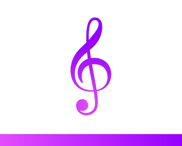 Tiz clef müzikal anahtar vektör simgesi. Beyaz arka planda yalıtılmış - Vektör, Görsel