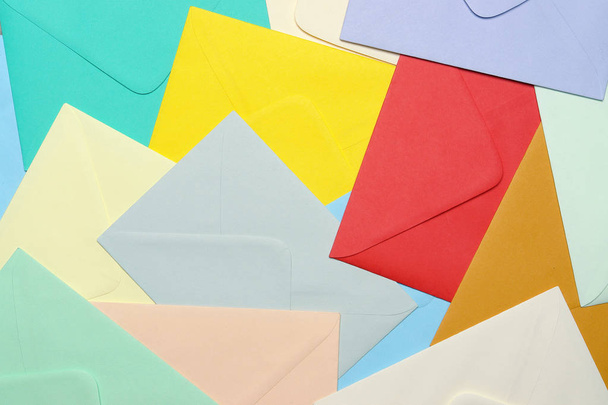 Renkli kağıt zarflar - Fotoğraf, Görsel