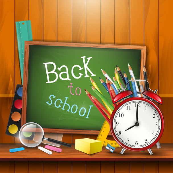 Back to school - vector background - Вектор, зображення