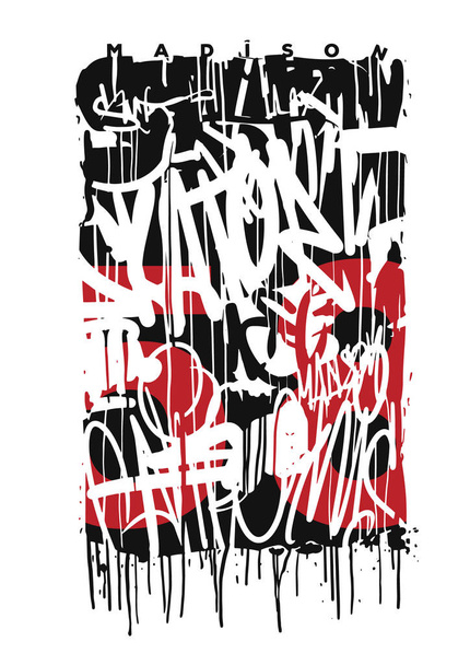 Etiquetas graffiti de vectores ilustración gráfica de diseño impreso - Vector, Imagen