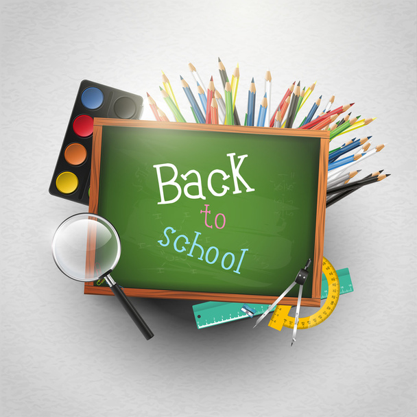 Back to school - modern background - Vector, afbeelding