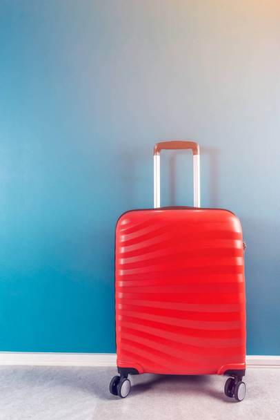 Bright and stylish cabin size suitcase as holiday concept - Photo, Image