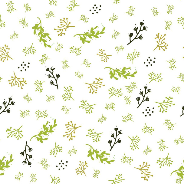 Floral  branch  seamless pattern for your design - Вектор,изображение