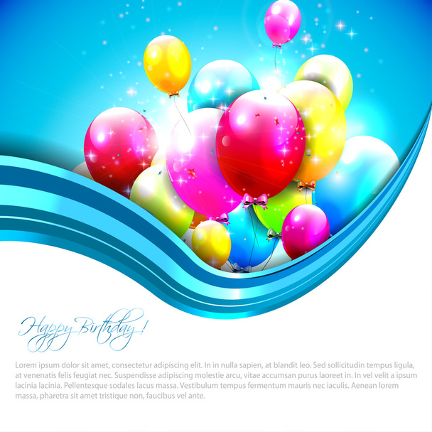 Sweet birthday background with copyspace - Vektor, Bild