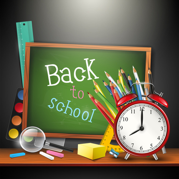 Back to school - vector background - Διάνυσμα, εικόνα