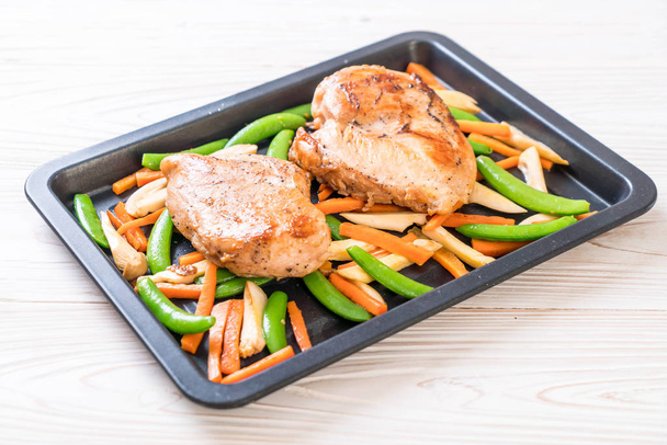 grilled chicken with vegetable - Photo, Image