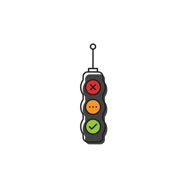 traffic light vector icon concept design isolated on white background - Vector, Image