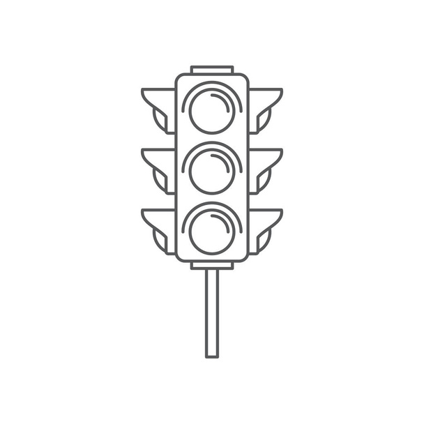 közlekedési lámpa vektor ikon koncepció design izolált fehér háttér - Vektor, kép