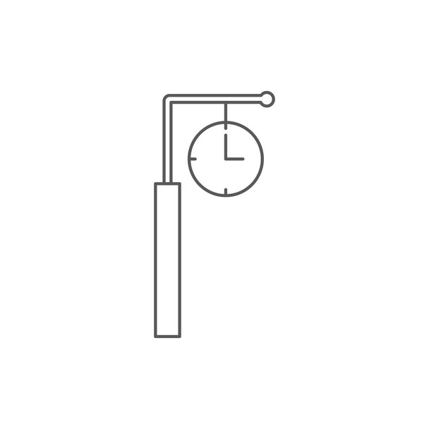 estación de tren reloj vector icono concepto de diseño aislado sobre fondo blanco
 - Vector, imagen