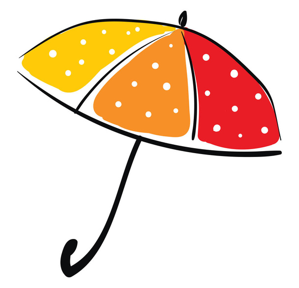 Multicolor paraplu illustratie vector op witte achtergrond  - Vector, afbeelding