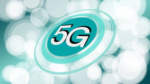 High speed new 5G technology wireless cellular network - Wektor, obraz
