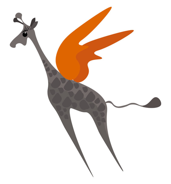 Peinture d'un vecteur de girafe brun volant ou illustration couleur
 - Vecteur, image