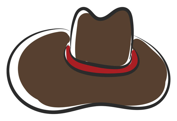 Clipart d'un chapeau d'été brun vecteur ou illustration couleur
 - Vecteur, image
