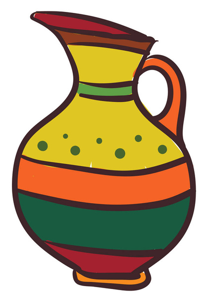 Pintura de una jarra multicolor un gran vector de jarra o color
  - Vector, Imagen