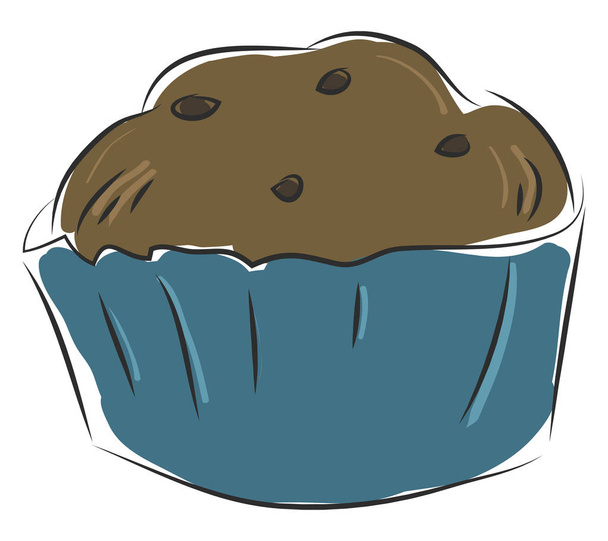 Chocolade Cupcake vector illustratie  - Vector, afbeelding