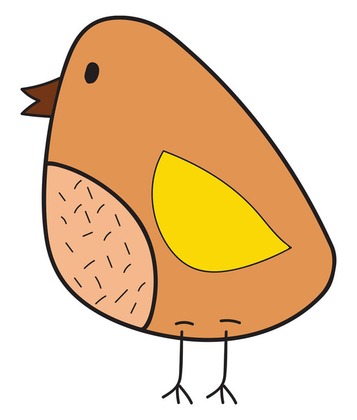 Пухкий птах Векторна або кольорова ілюстрація
 - Вектор, зображення